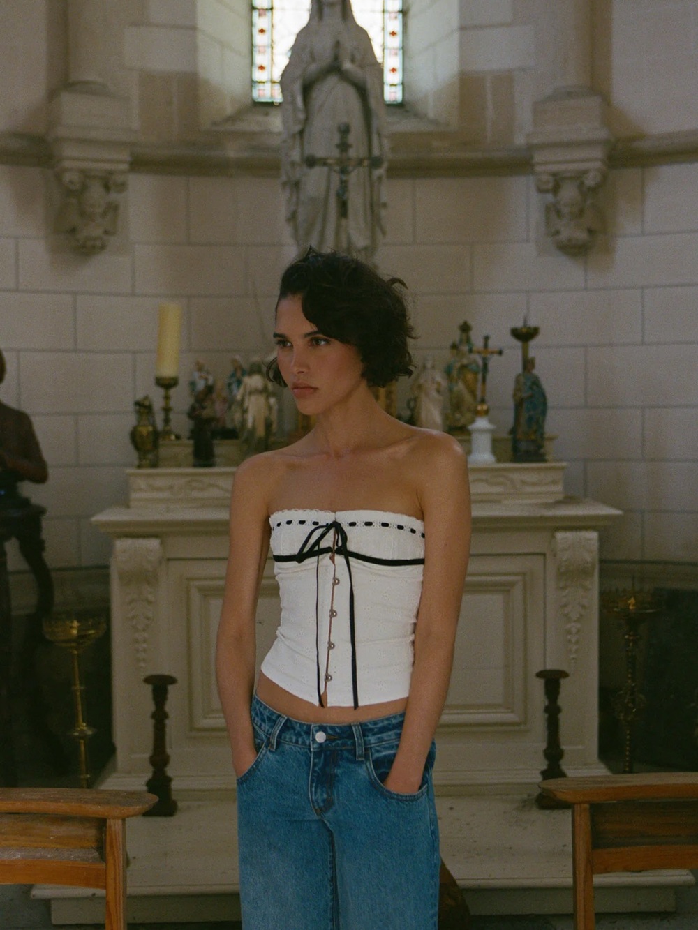SABRIN TOP | WHITE EMBROIDERY